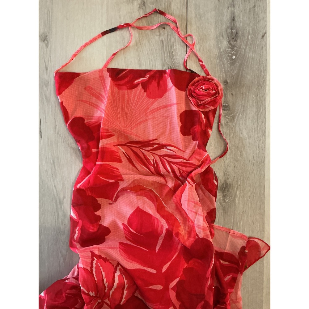 Peppermayo First Class Maxi Dress Sicily Sunsets Red Pink Size 4 New With Tags - Picture 8 of 10